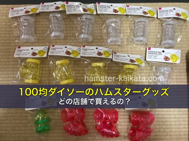 100均ダイソーのハムスターグッズを紹介、どの店舗で買えるの？